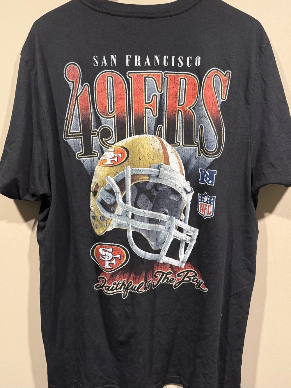 San Francisco 49ers NFL Nfc double graphic big print Black Graphic Tee mens XL image 5